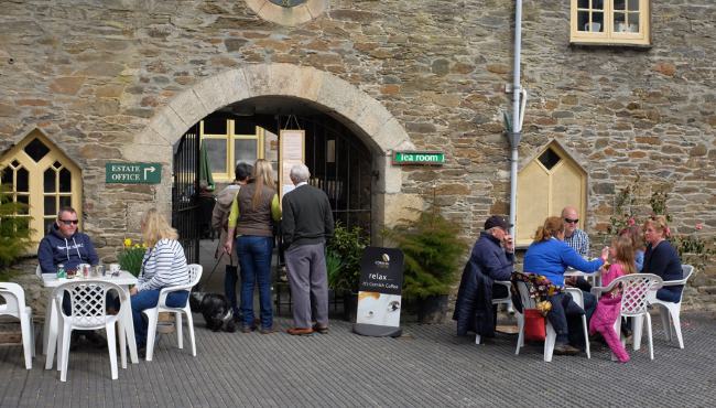 Tea Rooms in the courtyard at Caerhays