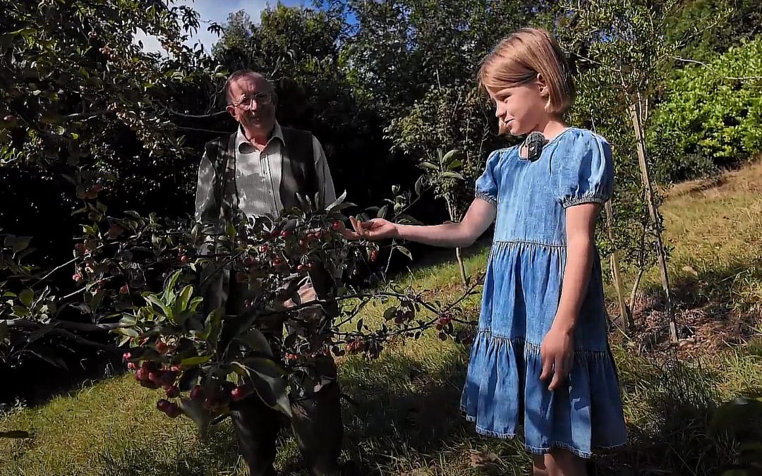 Isla and Charles in the Garden